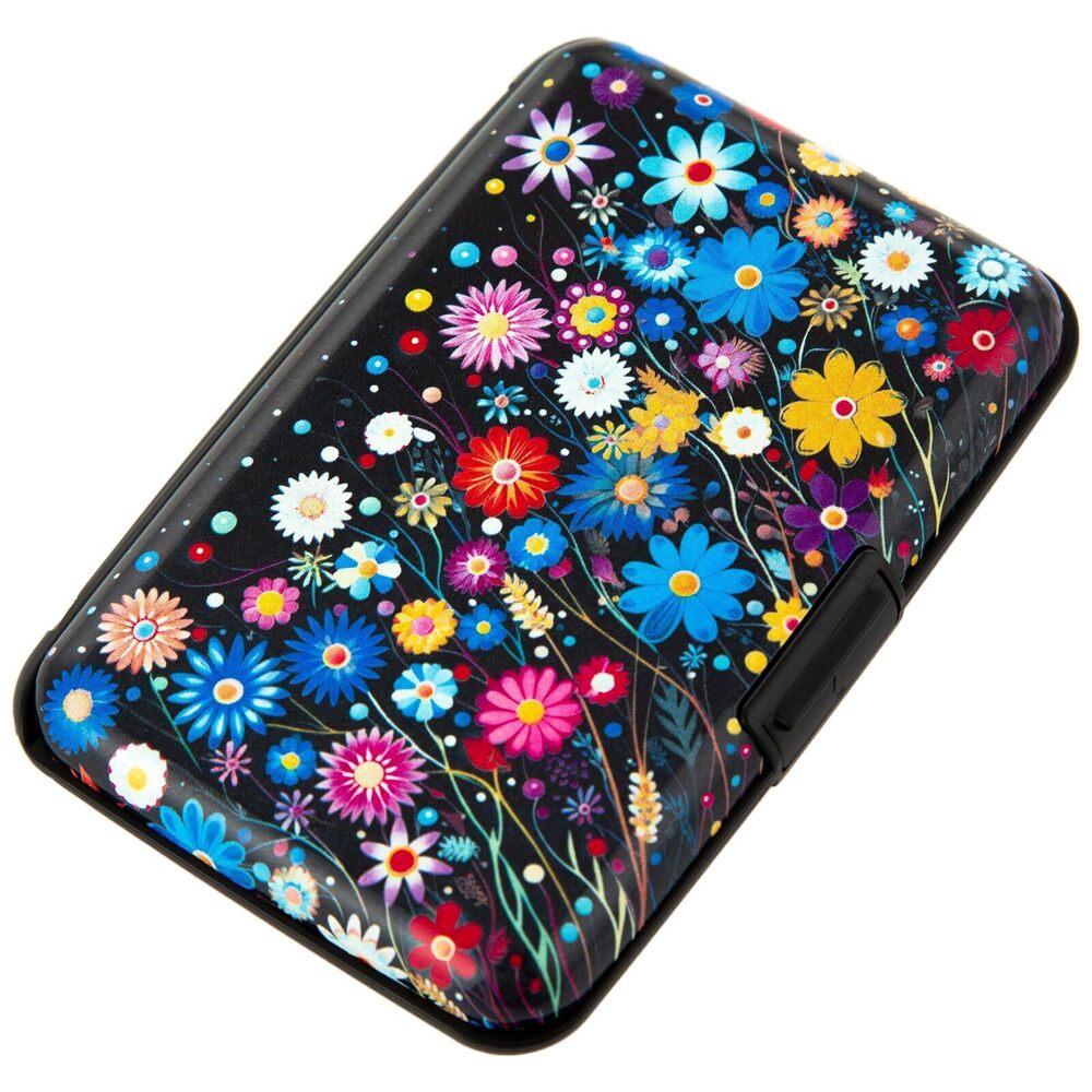 9645 Credit Card Holder RFID Blocking Wallet Small Business Metal Slim Mini